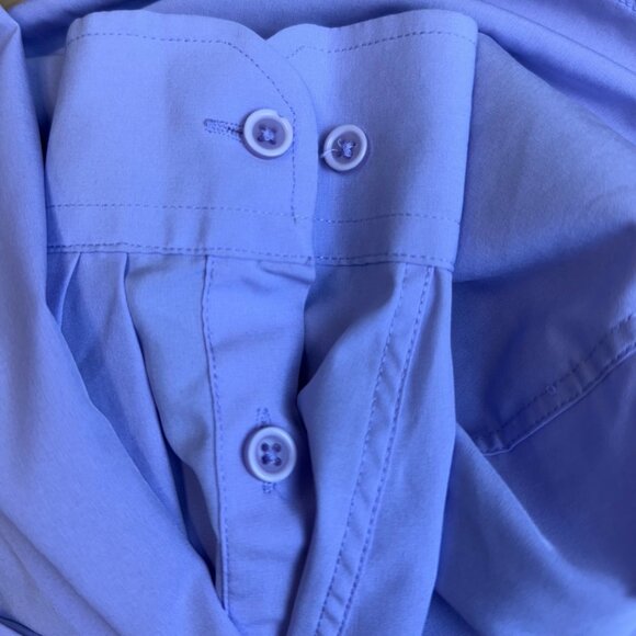Tom Baine Mens Lavender Button-Up Shirt Long Sleeve Spandex Blend Sz XL - Picture 8 of 9